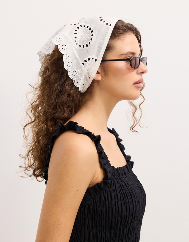 The Fated - Calista Broderie Head Scarf