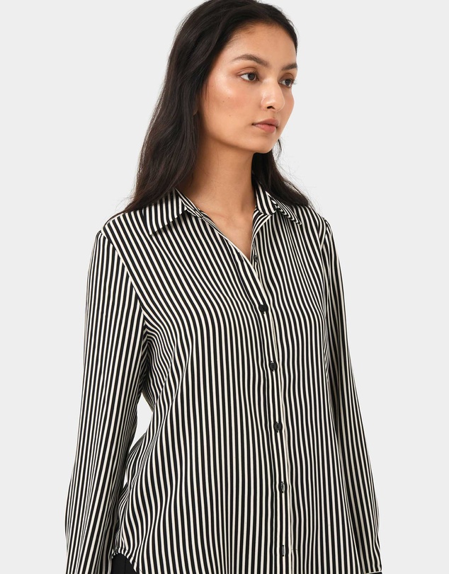 Forcast - Wanda Stripe Satin Shirt