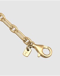 Kuzzoi - ICONIC EXCLUSIVE - Bracelet Male Link Chain 925 Sterling Silver Gold Plated