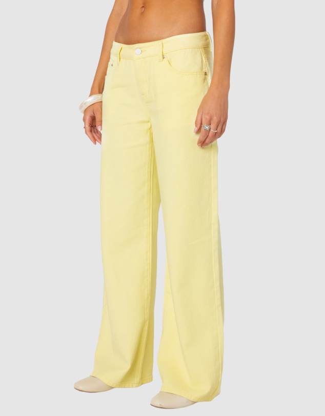 EDIKTED - Mud Wash Low Rise Slouchy Jeans