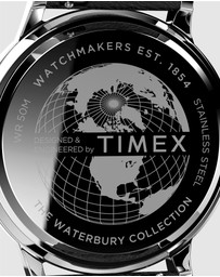 TIMEX - Timex Waterbury Classic 40mm Stainless Steel Case with Black Leather Strap
