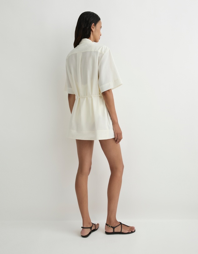 BONDI BORN - Noosa Mini Tee Dress - Natural