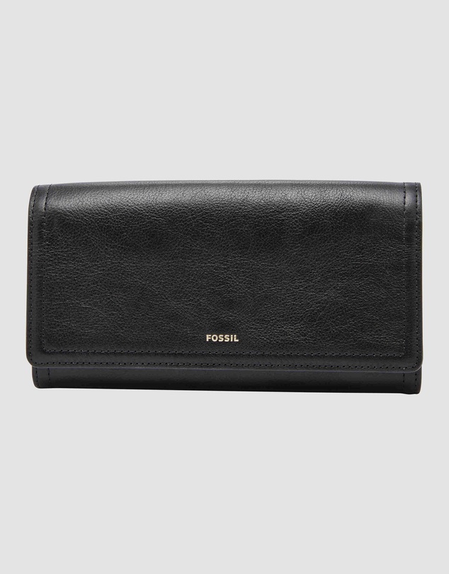 Fossil - Logan Black RFID Flap Clutch