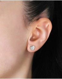 Von Treskow - Mini VT Flat Heart Studs