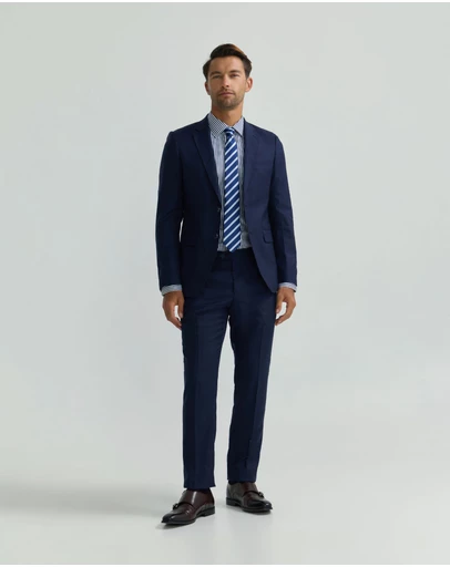 Oxford - Auden Wool Checked Suit Trouser