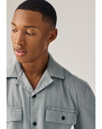 NEXT - Linen Blend Short Sleeve Shirt with Cuban Collar