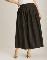 Atmos&Here Curvy - Niamh Cotton Pleated Midi Skirt