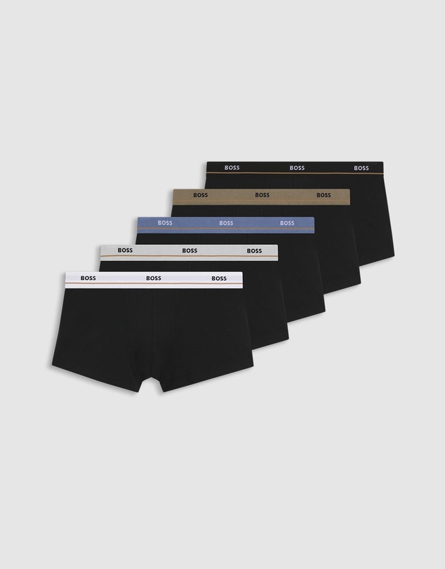 BOSS - 5-Pack Logo Waistband Stretch Cotton Trunks