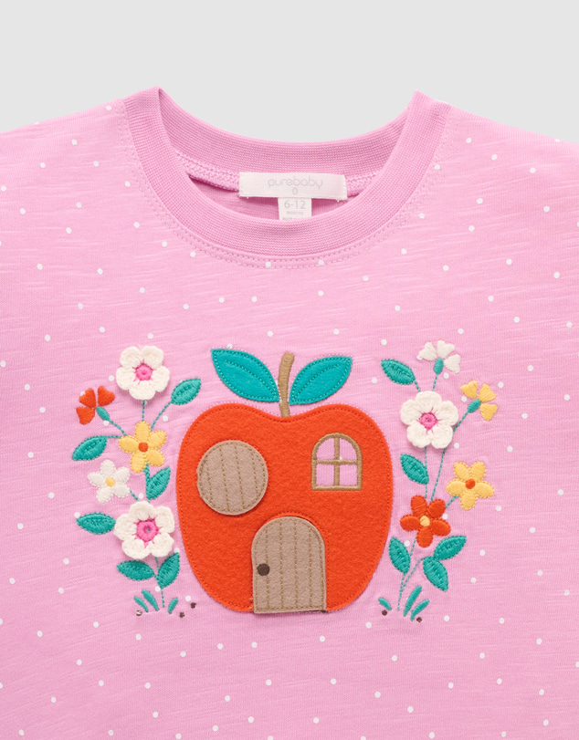 Purebaby - Ruffle Tee-Kids-Babies