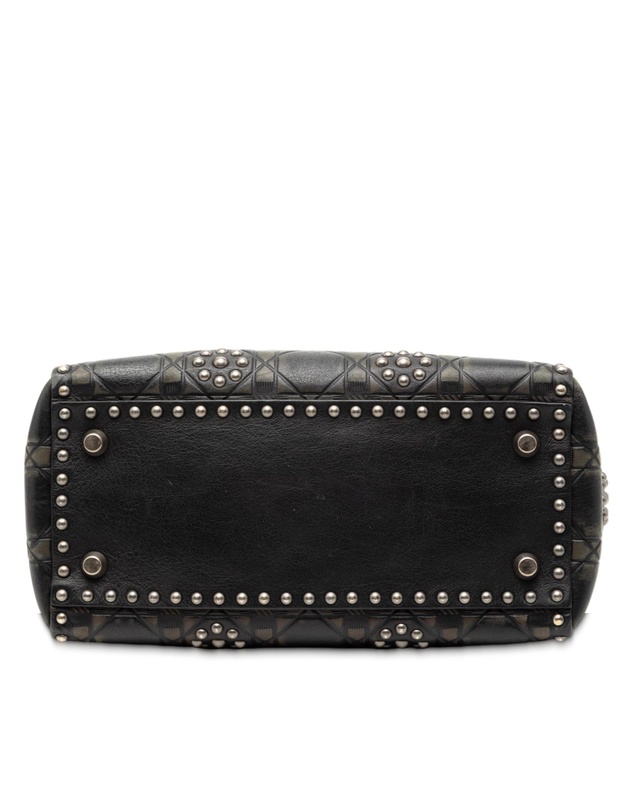 Pre-Loved by Azura Reborn - Pre-Loved Medium Calfskin Cannage Embossed Flower Studded Supple Lady Dior