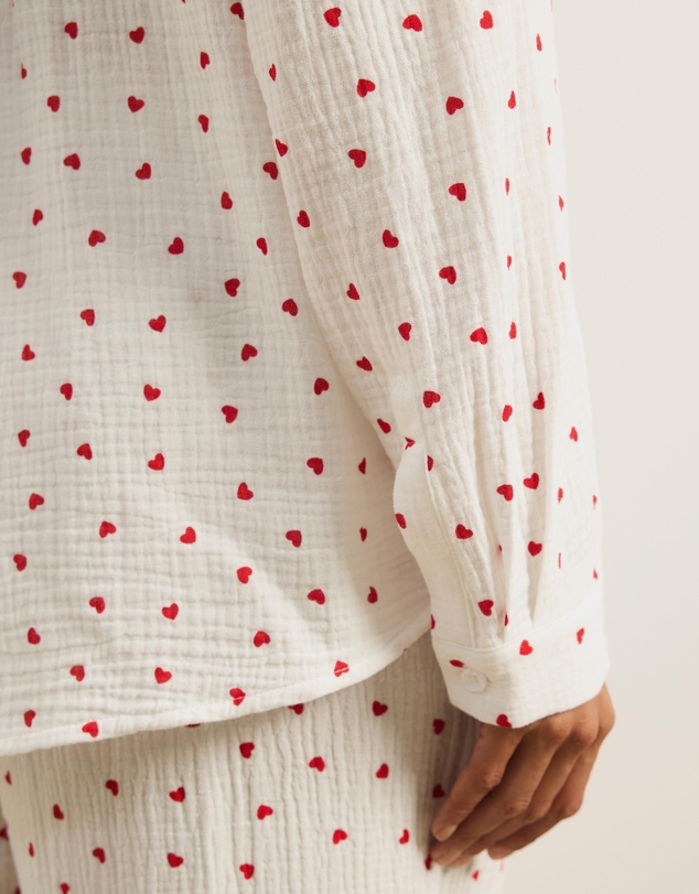 Atmos&Here - Cotton Hearts Long PJ Set