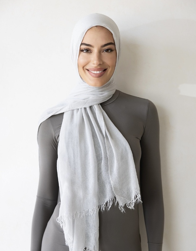 Mod Squad - Luxe Rayon Hijab Frayed Edge - CLOUD 5