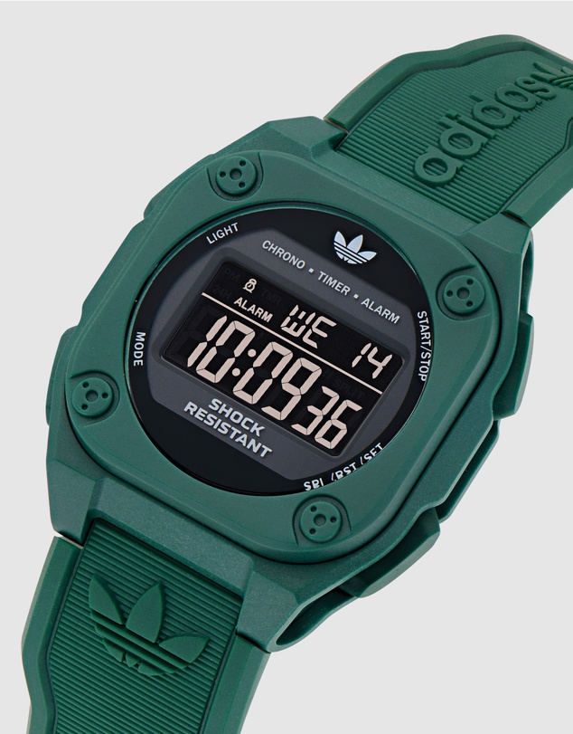 adidas Originals - City Tech Four 42mm Green Resin Watch