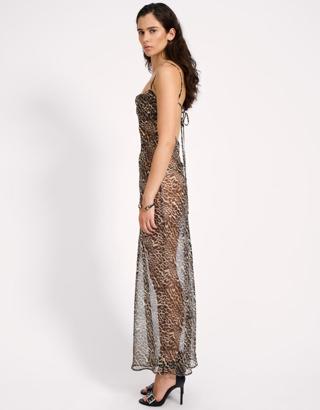 ONE TEASPOON - Jagger Maxi Slip Dress - Leopard Print