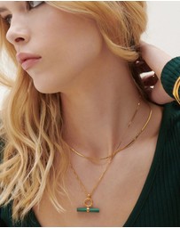 Rachel Jackson - T-Bar Malachite Necklace