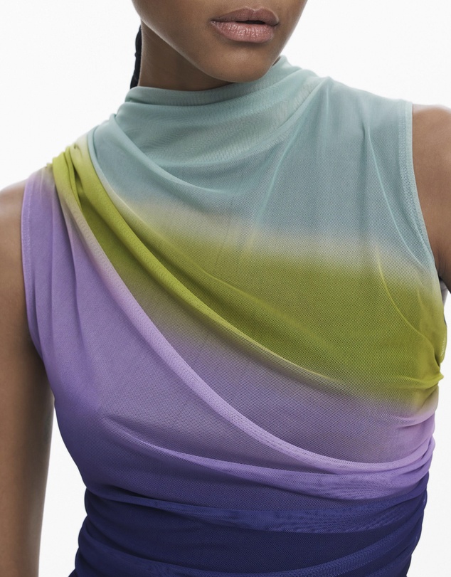 Desigual - Gradient tulle T-shirt