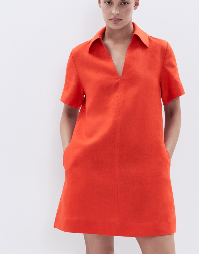 UNISON - Collared Linen Dress