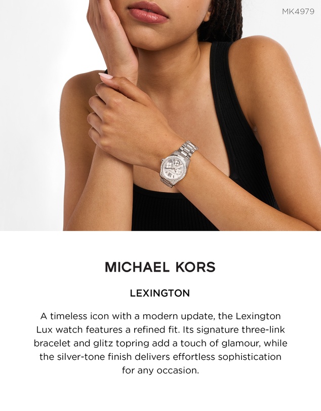 Michael Kors - Lexington Silver Chronograph Watch