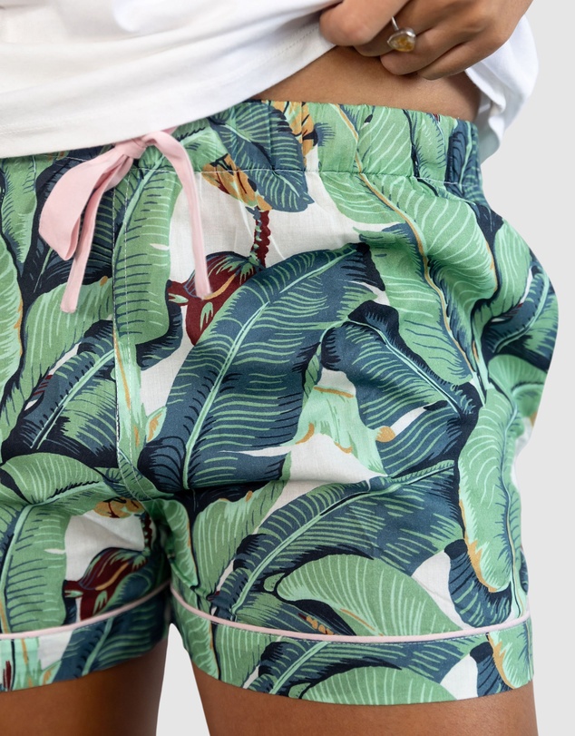 Sant And Abel - Women's Martinique® Green Banana Leaf Boxer Shorts