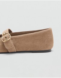 M.N.G - Suede Leather Ballet Flats