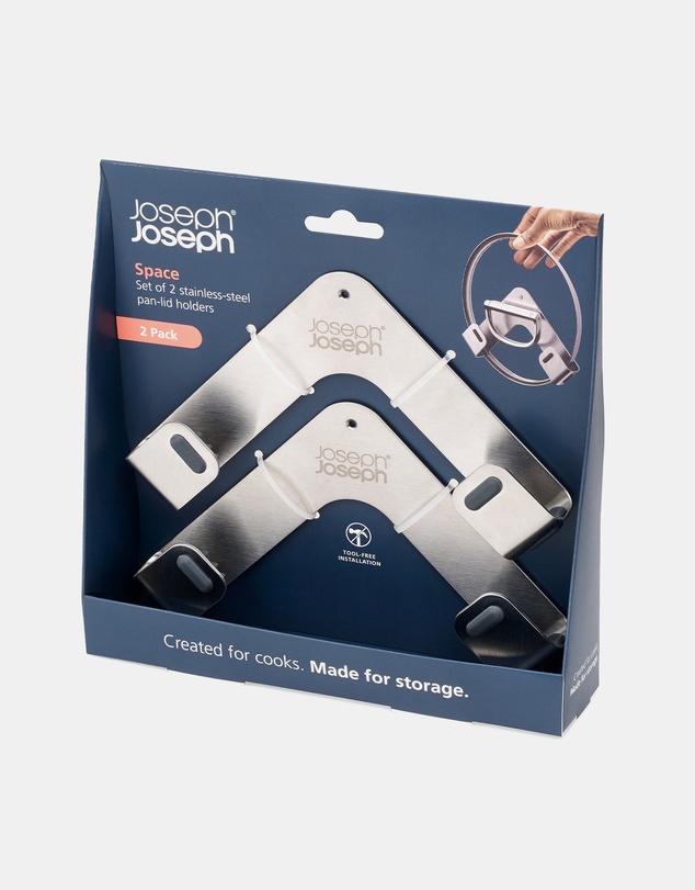 Joseph Joseph - Space Pack of 2 Stainless Steel Pan Lid Holders