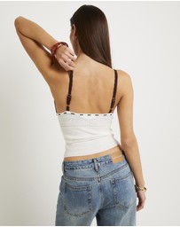 Subtitled - Arielle Contrast Knit Top