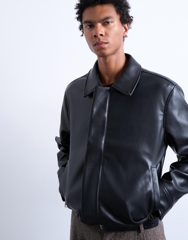 Topman - Soft Faux Leather Jacket