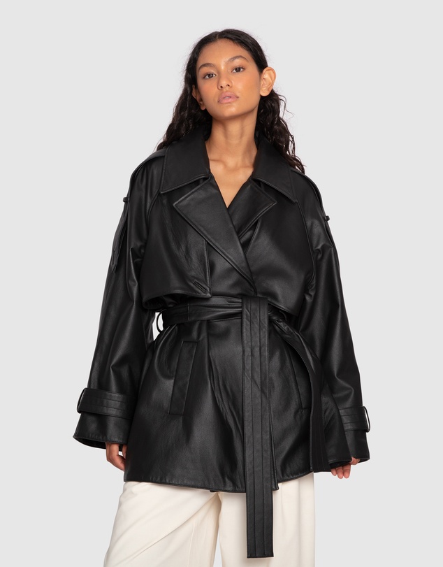 Belle & Bloom - Forevermore Leather Trench Coat