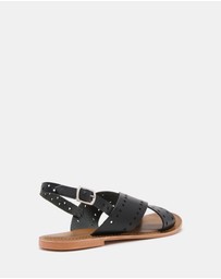 Just Because - Malita Leather Slingback Sandals