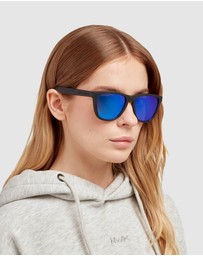 Hawkers Co - Polarized Dark Black Blue One Raw Sunglasses for Men and Women UV400