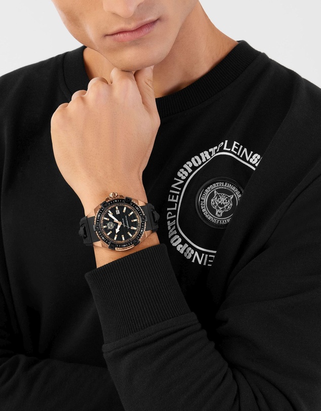 Plein Sport - PLEIN URBAN PULSE 47mm Black dial and Black silicone strap