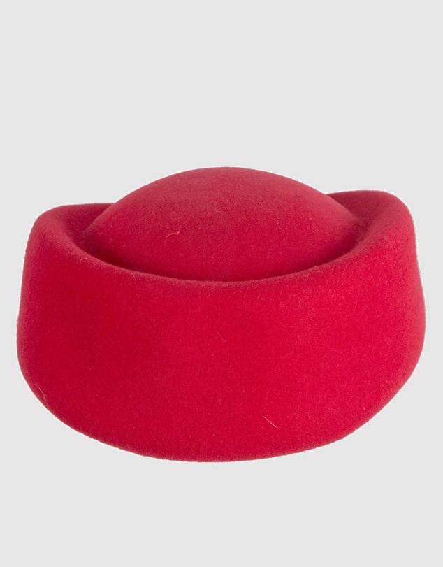 Max Alexander - Felt Red Pillbox Hat