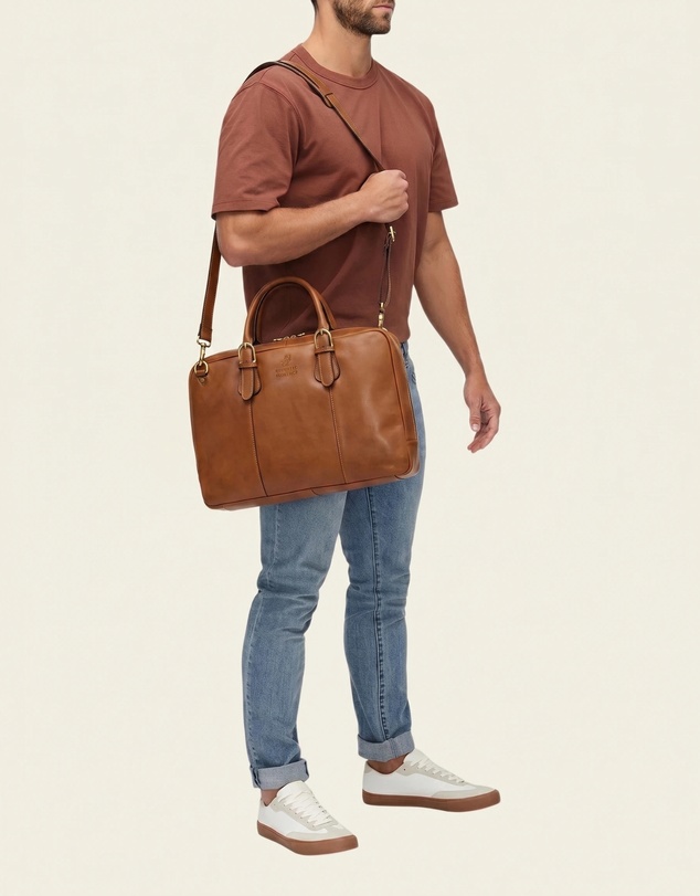 Republic of Florence - The Madrid Matt Tan Briefcase