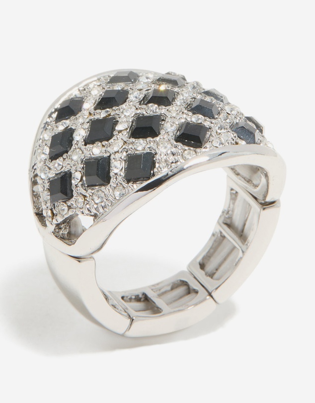 Lovisa - Silver Mini Black Triangles Ring