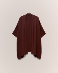Trenery - Cotton Cashmere Blend Poncho in Espresso