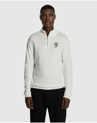 yd. - Ollie Embroidered 1/4 Zip Knit Jumper