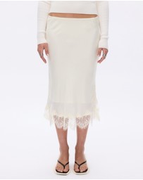 Minima Esenciales - Rosalie Lace Detail Midi Skirt