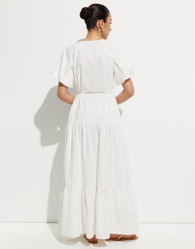 Calli - Belle Puff Sleeve Tie Dress