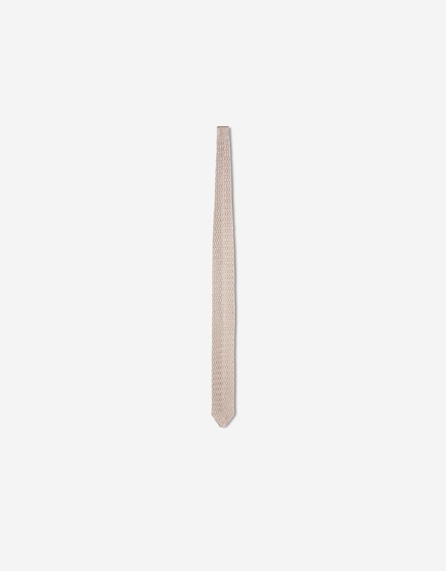 Calibre - Zig Zag Silk Knitted Tie Natural