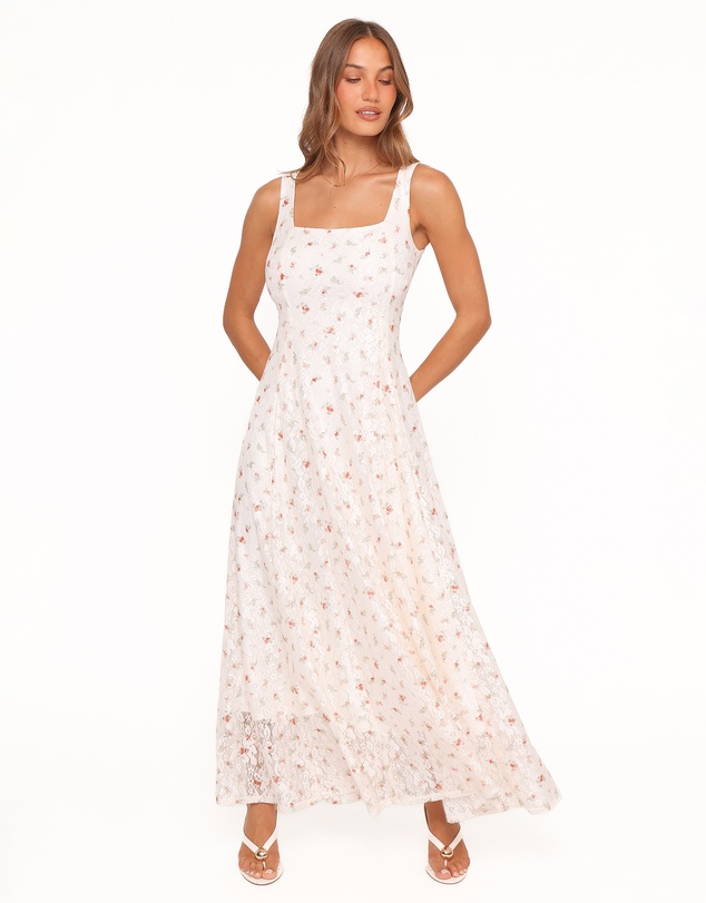 Petal & Pup - Valley Maxi Dress - White Floral Lace