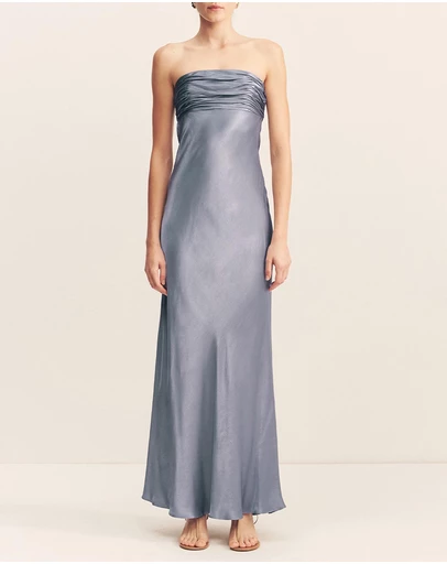 Shona Joy - La Lune Strapless Ruched Bodice Maxi Dress