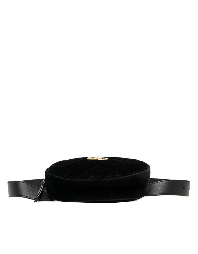 Pre-Loved by Azura Reborn - Pre-Loved GG Marmont Matelasse Velvet Belt Bag