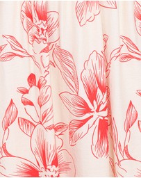 Petal & Pup - Avania Strapless Midi Dress - Red Floral