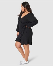 Sunday In The City - Titanium Wrap Dress