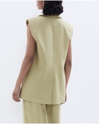 UNISON - Sleeveless Linen Blazer