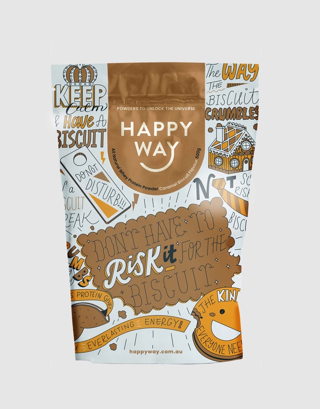 Happy Way - Caramel Biscuit Whey Protein Powder