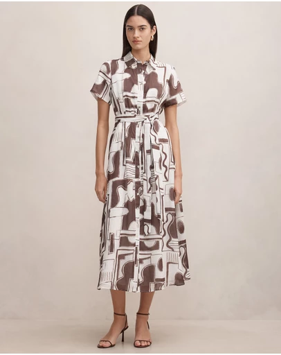 Forever New - Joy Short Sleeves Midi Dress