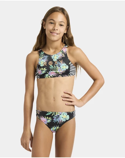 Roxy - Girls 4 to 16 Roxy Active Crop Set Two Piece
