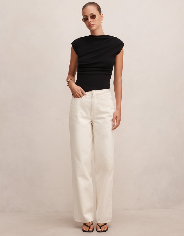Forever New - Eleni Asymmetric Knitted Top