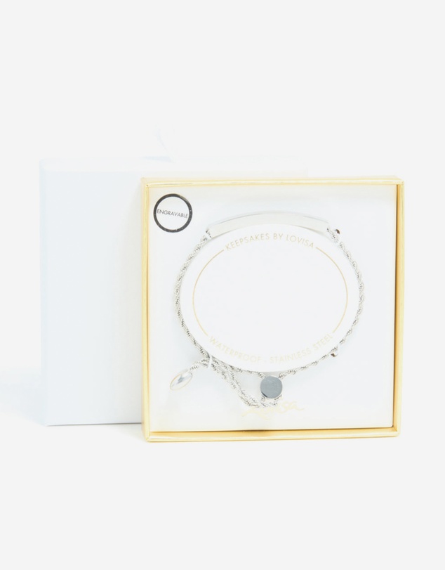 Lovisa - Waterproof Stainless Steel Twisted Engravable Toggle Bracelet